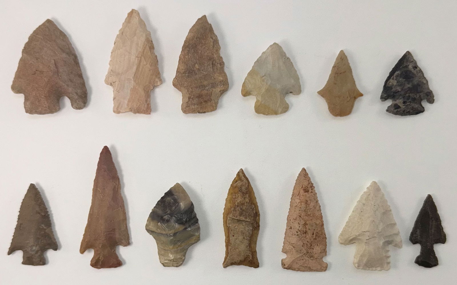 Frame of 13 Points. Various materials and types. Provenance unknown. Ex Doug Watkins. (1 of 2)