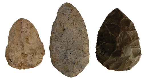 Three Blades. 3 5/8" to 5 1/4"  Variety of Materials. Unknown Provenance. Ex Bill Mangold.