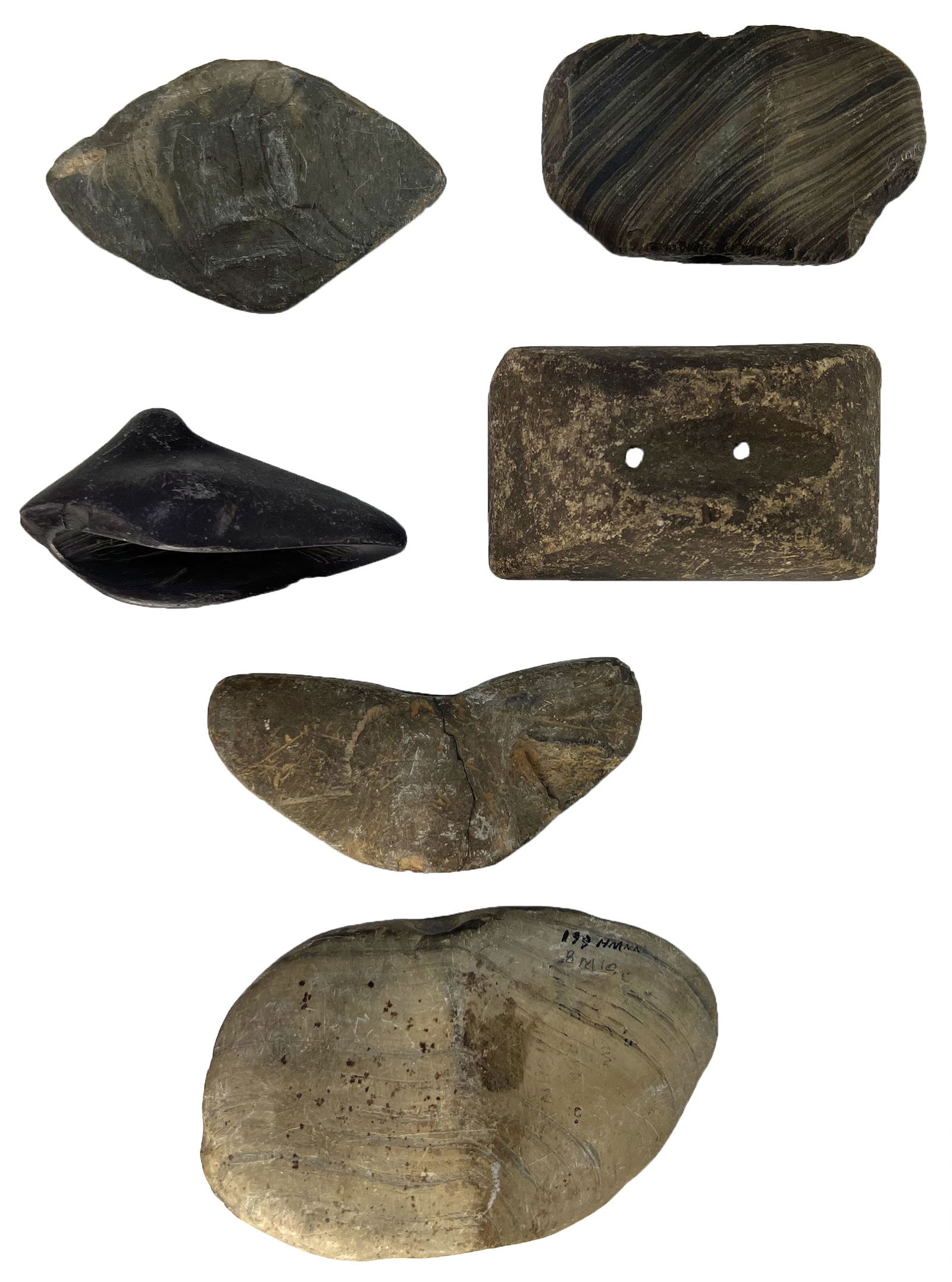 6 Artifacts. Variety of Materials. Unknown Provenance. Ex Bill Mangold. (1 of 2)