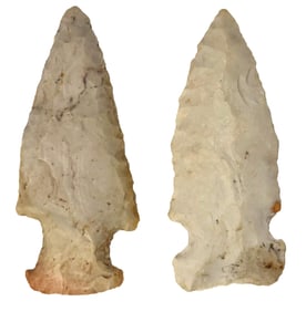 Two Points. Both are 3". Osceola and Cupp. Illinois. Ex Jerry Hodson. 