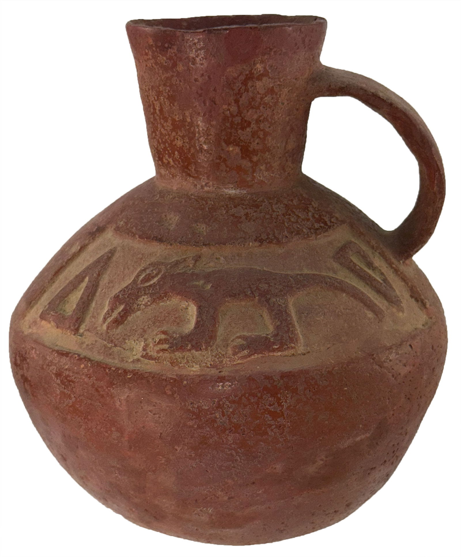 6" Pre-Colombian Water bottle. Restored. Unknown Origin. T. Davis COA. (1 of 5)