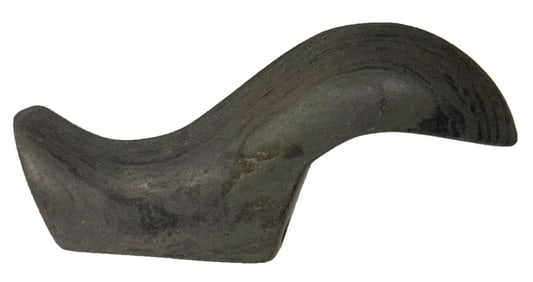 3 7/8" Birdstone. Green Banded Slate. Michigan. Ex Miller. Jackson COA.