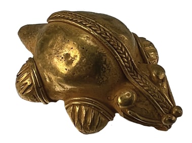 1 3/4” Tairona Frog. Gold Content Unknown.