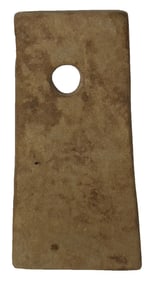 3 11/16" Hopewell Pendant. Tan Claystone. Indiana. Ex Doug Watkins.