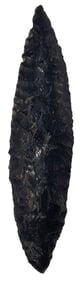 5" Bi-Pointed Knife. Obsidian. Ohio. Ex Walsh and Earl Townsend, Jr. Collections. 