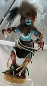 10” Rattle Dancer Kachina. Signed by Bill Long. Ex Bill Mangold. 