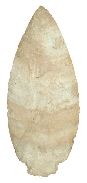 7” Ovoid Stemmed Knife. St. Clair Co, IL. Rogers COA: 268. 7” Ovoid Stemmed Knife. St. Clair Co, IL. Large and thin blade. Has Davis G10, Jackson and Rogers COA’s