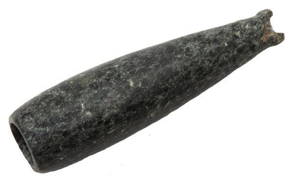 5” Tube Pipe. Santa Barbara Co, CA. Ex-Hasewinkel: 367. 5” Tube Pipe. Santa Barbara Co, CA. Chip on stem. Steatite. Ex-Dr. Carrol Hasewinkel