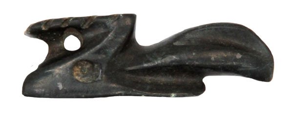 1 5/8” Bird Effigy Pendant. Northwest Coast: 395. 1 5/8” Bird Effigy Pendant. Northwest Coast (OR or WA). Ex-Dr. Otto Wistrem. Detailed. Putty G10 COA