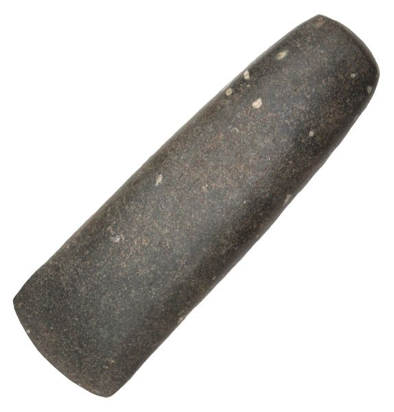 30. 7 3/4” Celt. Calhoun Co, GA. Porphyry. Ex-Dan: 30. 7 3/4” Celt. Calhoun Co, GA. Porphyry. A large and well made stone relic. Ex-Dan Stroud