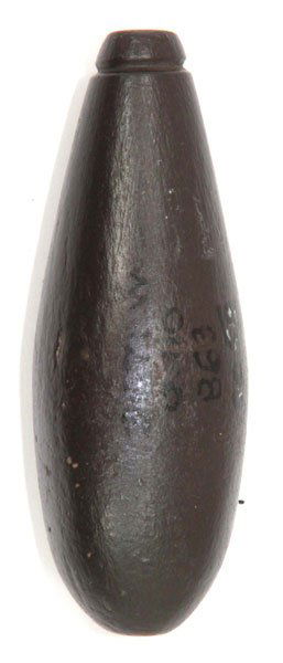 114. 2 5/8” Hematite Plummet. OH. Ex-Wherle (3671W): 114. 2 5/8” Hematite Plummet. OH. Ex-Wherle (3671W)