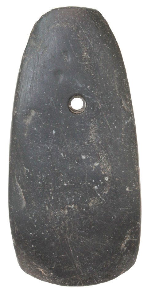 3 7/8" Slate Pendant. Hamilton Co, OH: 3 7/8" Slate Pendant. Hamilton Co, OH. Ex-Mike Sedler Collection