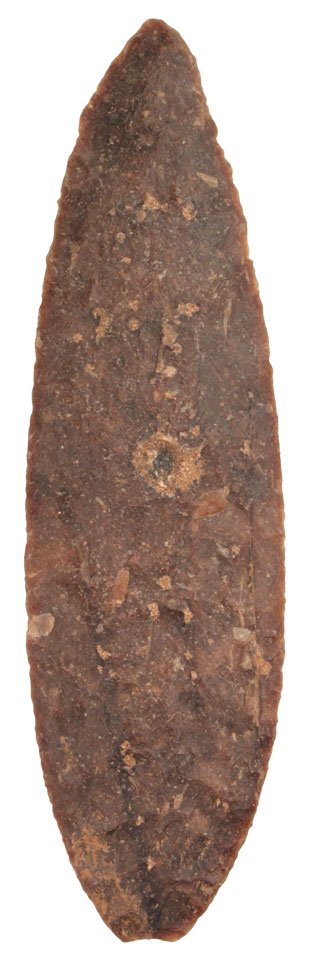 8 3/4" Bipointed Knife. MX. Perino & Davis G9 COAs: 8 3/4" Bipointed Knife. South Central MX. Made of Root Beer Edwards Plateau chert. Perino & Davis G9 COAs