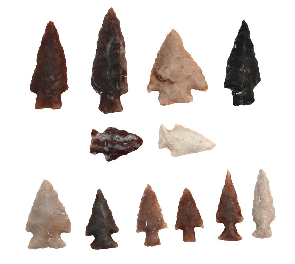 Group of 12 Scallorn and Bonham Points. TX. Ex-: Group of 12 Scallorn and Bonham Points. TX. Longest 1 1/2". Ex-Tom Davis