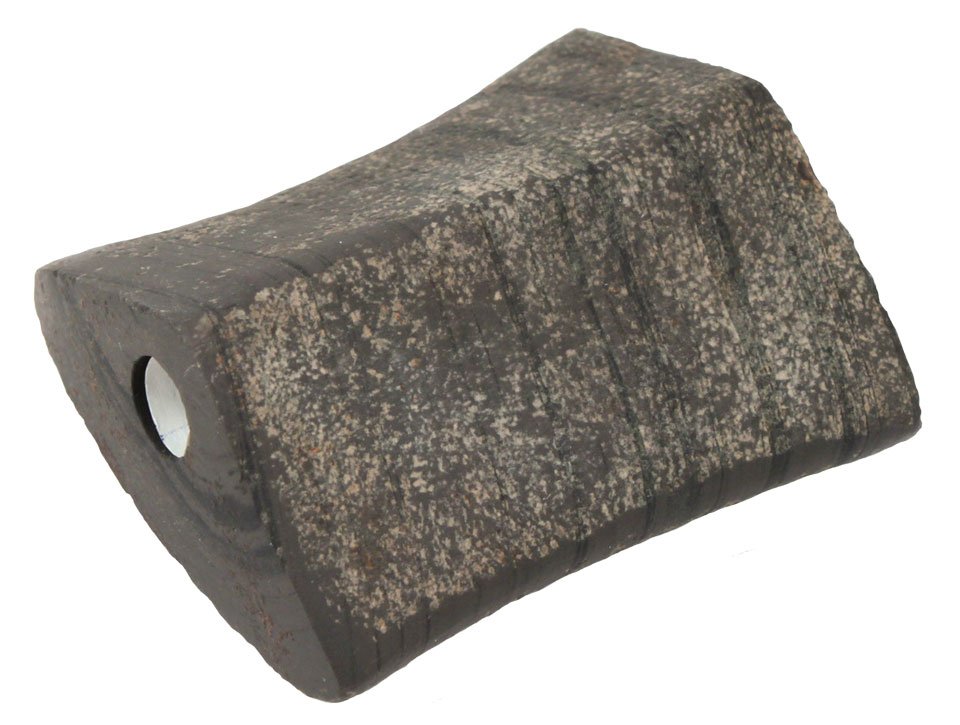 2 7/8" Saddleback Bannerstone. Overflow Pond Site, IN.: 2 7/8" Saddleback Bannerstone. Overflow Pond Site, IN. Drilled, unfinished. Hardstone. Found by Bill Brockman 1960's