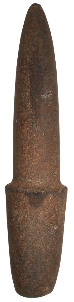 14 3/8" Long Handle Northwest Coast Pestle. Northern: 14 3/8" Long Handle Northwest Coast Pestle. Northern CA. Pictured in Collectors (Ballinger), p155