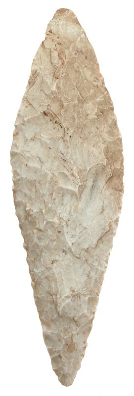 6 3/4" Harahay. Cass Co, MO. Davis G9 COA: 6 3/4" Harahay. Cass Co, MO. Thin. Burlington Chert. Davis G9 COA