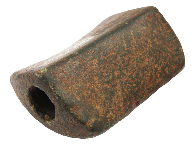 2 7/16" Saddle Back Bannerstone. MO. Davis G9 COA: 2 7/16" Saddle Back Bannerstone. Big Slough Site. New Madrid Co, MO. Davis G9 COA