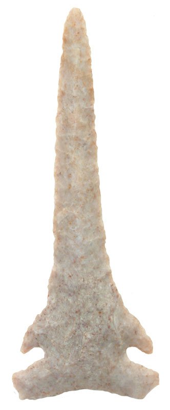 4 1/4" Lost Lake Drill. Paoli Chert. Davis COA: 4 1/4" Lost Lake Drill. Indiana. Paoli Chert. Davis G10 COA