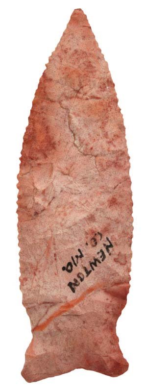 Colorful 3 1/8" Greenbriar Dalton. Newton Co, MO.: Colorful 3 1/8" Greenbriar Dalton. Newton Co, MO. Ex-Titterington