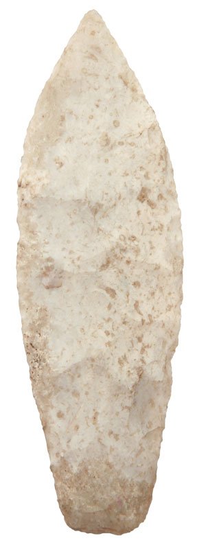 4 1/2" Sedalia. Missouri. Broad, thin example.: 4 1/2" Sedalia. Missouri. Broad, thin example. Burlington Chert