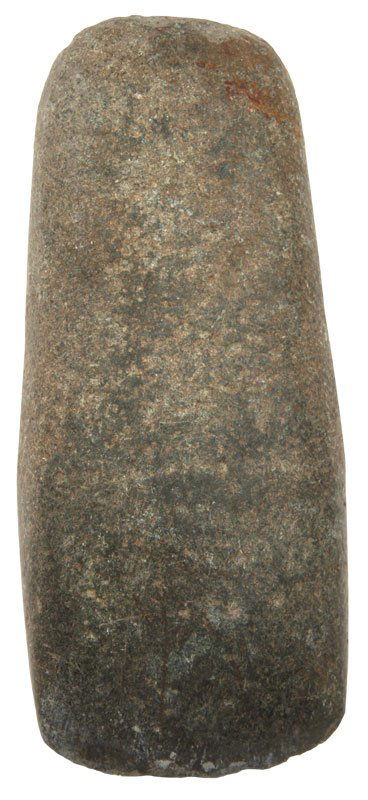 6 1/4" Celt with excellent bit polish and contracted: 6 1/4" Celt with excellent bit polish and contracted pole. Hardstone
