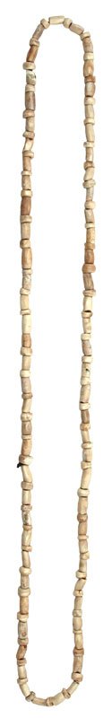 29 1/2" Necklace of Shell Beads with separators. AR.: 29 1/2" Necklace of Shell Beads with separators. AR. Hathcock