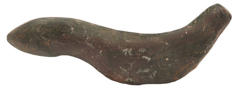 4 3/16" Slate Birdstone. MI. Holes intact, Few dings: 4 3/16" Slate Birdstone. MI. Holes intact, Few dings on back side. Jackson and Davis G6 COAs