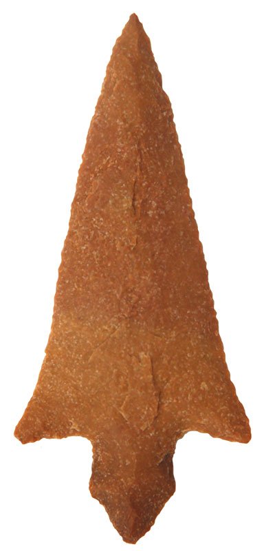 1 3/4" Hayes. Bowman Site, AR. Gold Kiamichi Chert.: 1 3/4" Hayes. Bowman Site, AR. Gold Kiamichi Chert. Hathcock