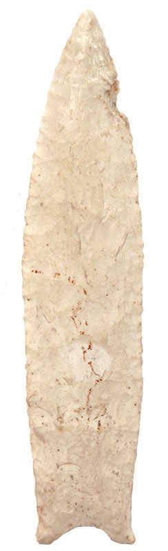 5 3/16" Beaver Lake. Pke Co, IL. Exquisite flaking.: 5 3/16" Beaver Lake. Pke Co, IL. Exquisite flaking. Well pictured in Who's Who #3, p102. Ex-Leo Davis, Ed Buel. Davis G9 COA