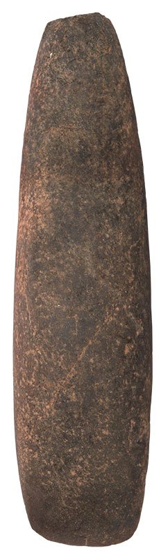 9 1/8" Caddo Pole Celt. One of a cache of 16 found by: 9 1/8" Caddo Pole Celt. One of a cache of 16 found by Sam Johnson over 35 years ago. Cossatot Site. Sevier Co, AR. Pictured in 2007 #1 CSAJ, p35. Some damage to pole. Sam Johnson