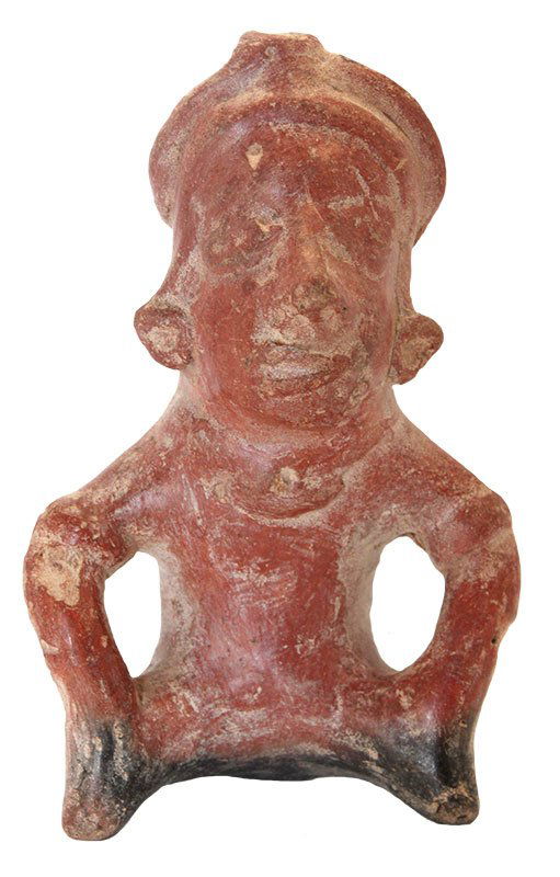 6 1/4" H. Colima Human Figure. MX. 400-600 AD.: 6 1/4" H. Colima Human Figure. MX. 400-600 AD. Pre-Columbian. Sam Johnson