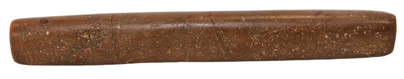 6 1/2" Hardstone Bar Amulet. Richmond, IN. Ex-Earl: 6 1/2" Hardstone Bar Amulet. Richmond, IN. Ex-Earl Townsend (T-5274). Hardstone with seams that appear to be fault lines (rather than glued). Ex-Todd Harding