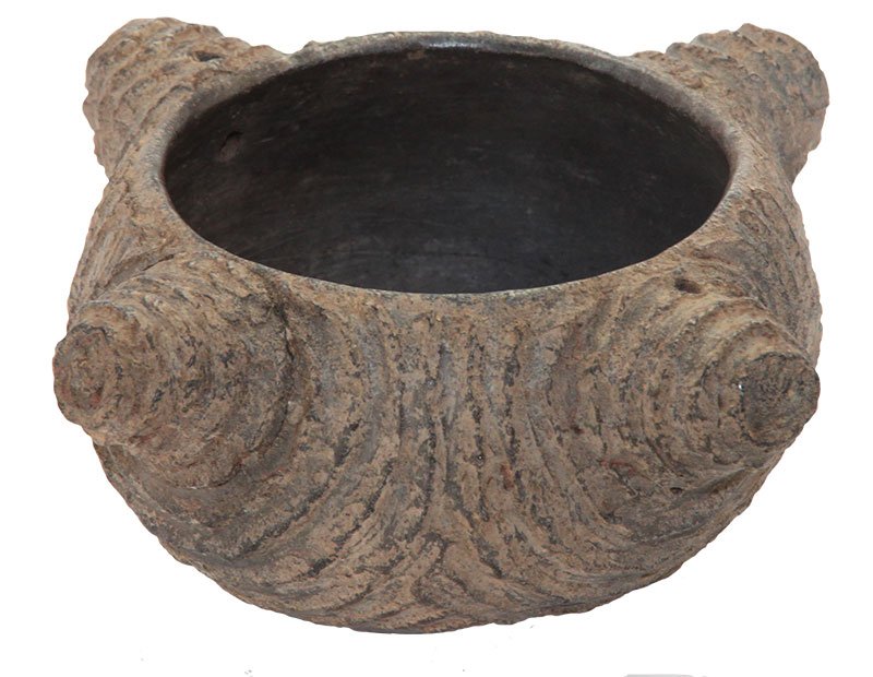 6" D. Caddo Fulton Aspect Noded Rattle Bowl. Well: 6" D. Caddo Fulton Aspect Noded Rattle Bowl. Excellent symmetry, excellent condition. Well pictured in Art of the Ancient Caddo (p94) and 2008 #4 CSAJ (p238). Sam Johnson