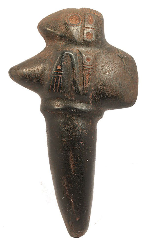 9 1/4" Taino Monolithic Axe.  Hispanolia.  Ex-Sardofsky (1 of 2)