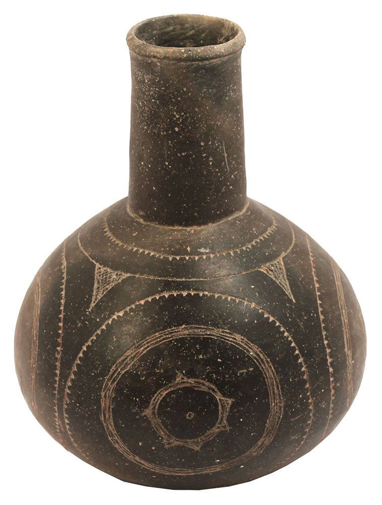 6 3/4" H. Belcher Engraved Bottle.   Quachita Co, AR. (1 of 7)