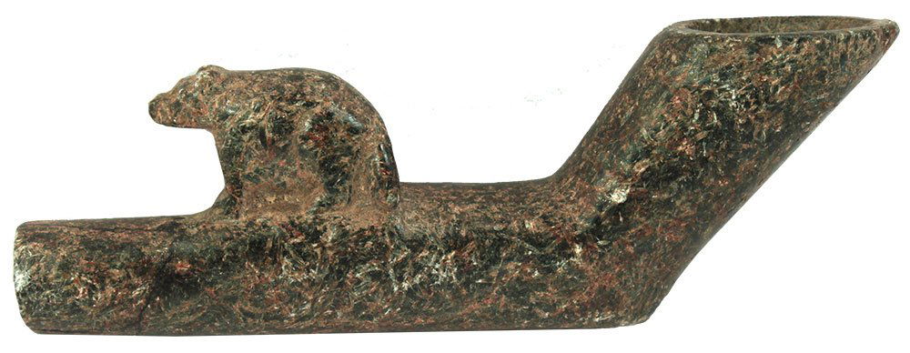 4 7/8" Steatite Racoon Effigy Pipe.  Eastern TN. (1 of 3)