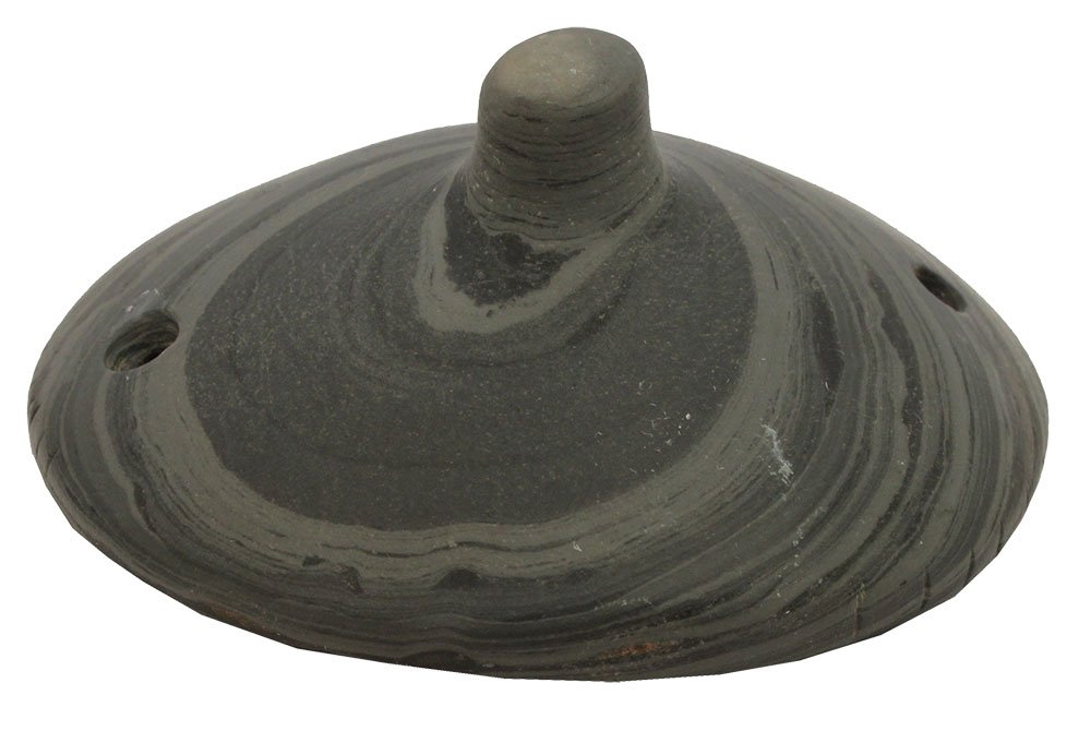 2 7/8" Glacial Kame Top-Knot Gorget. Randolph Co, IN.: 2 7/8" Glacial Kame Top-Knot Gorget. Randolph Co, IN. Ex-Bob Ankrom, Bob Converse, Revis Campbell. Jackson G9+ COA