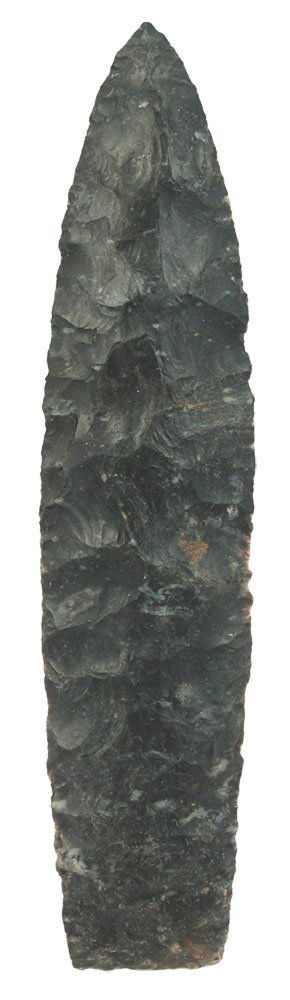 5 7/8" Paleo Lanceolate.  Hancock Co, OH.  Stan (1 of 3)