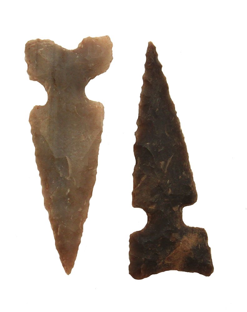 5  Reed Points.  Spiro Mound.  LeFlore Co, OK.  1 1/4"- (1 of 4)