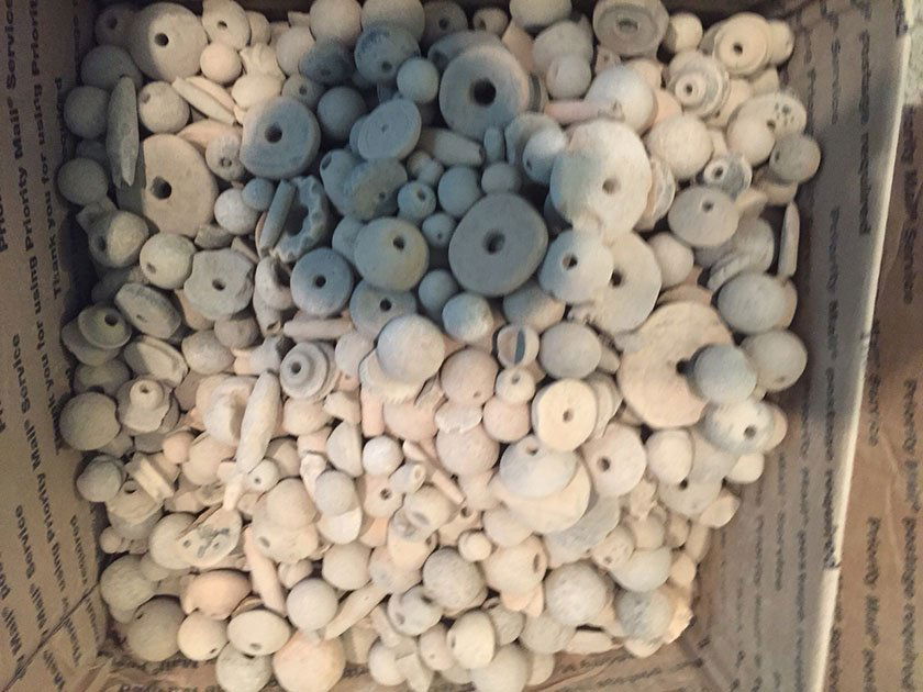 Box of ~400 Pre-Columbian Pottery Beads collected by (1 of 1)