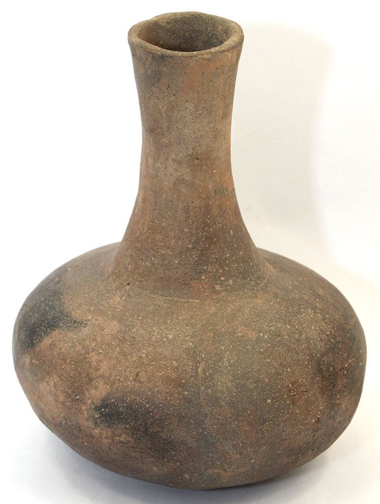 6 3/8" H. Mississippian Long Neck Bottle.  Arkansas. (1 of 2)