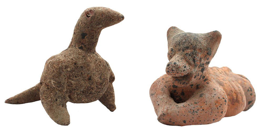 Two PreColumbian Artifacts:  2 1/2" H.  Bird Whistle. (1 of 2)