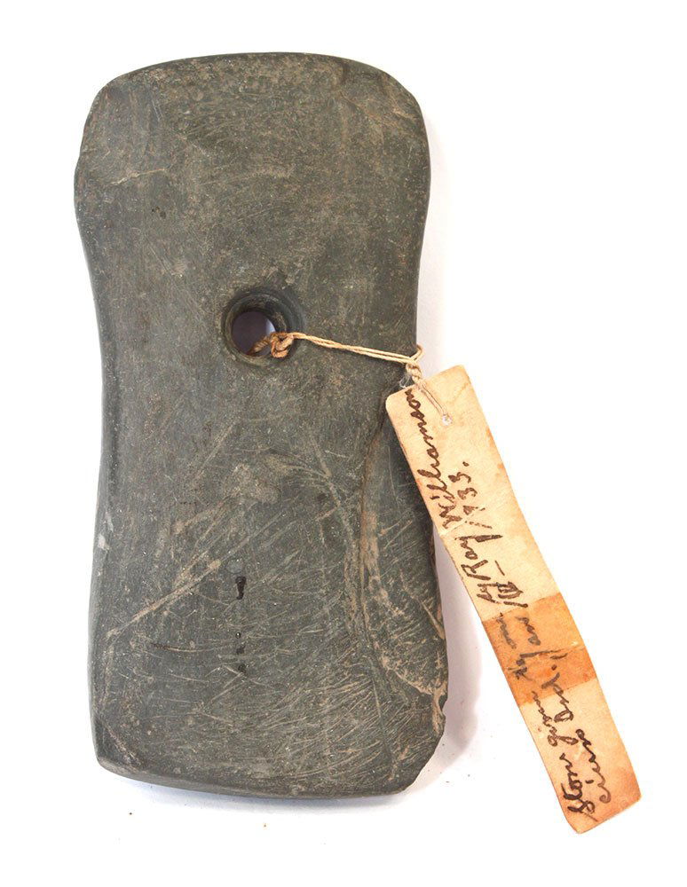 3 7/8" Bi-Concave Slate Pendant.  Found by Ray (1 of 2)