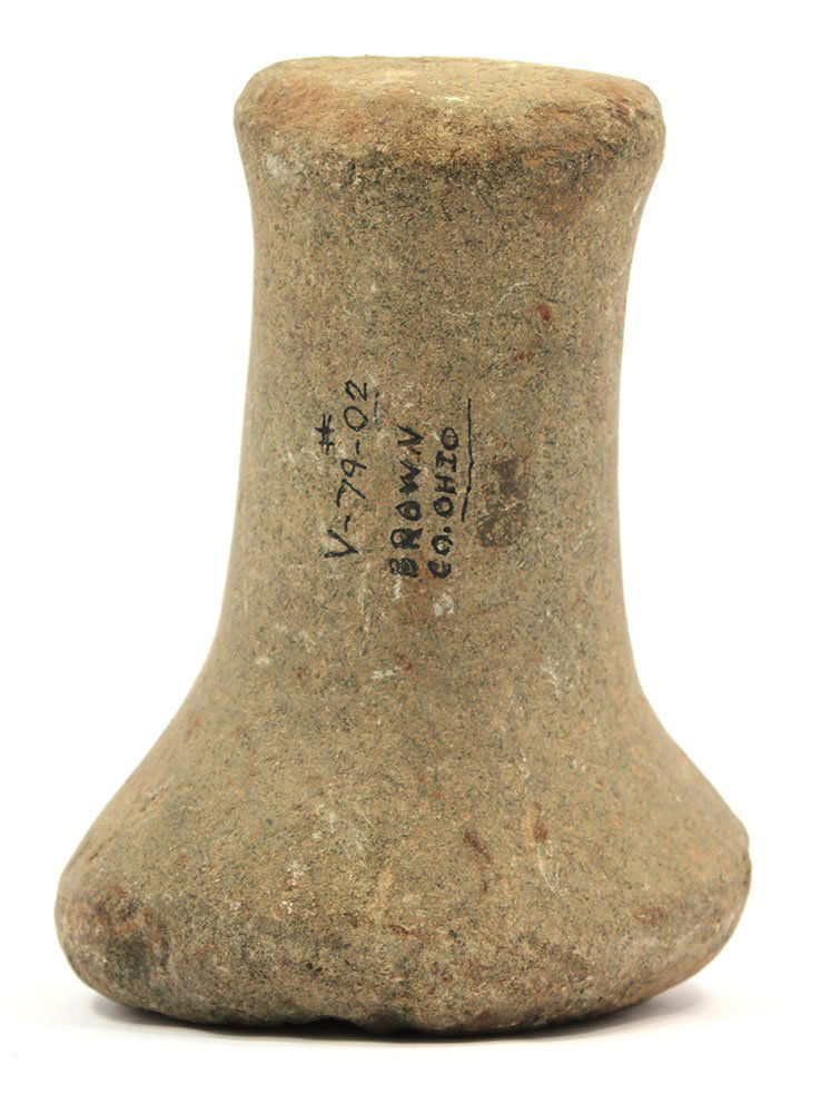 5 1/8" Knobbed Pestle.  Brown Co, OH.  Nice polish. (1 of 2)