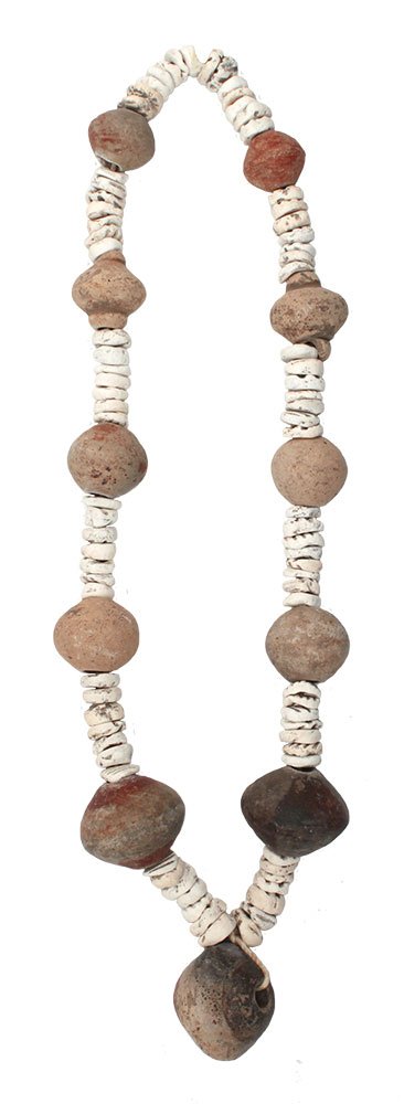 26" Stone and Shell Bead Necklace.  Mexico.  From the (1 of 1)