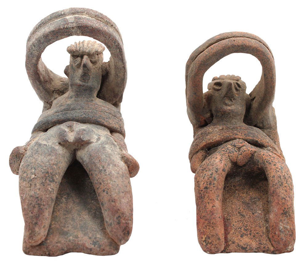 2 Ceramic Bed Figures.  Western Mexico, probably (1 of 2)