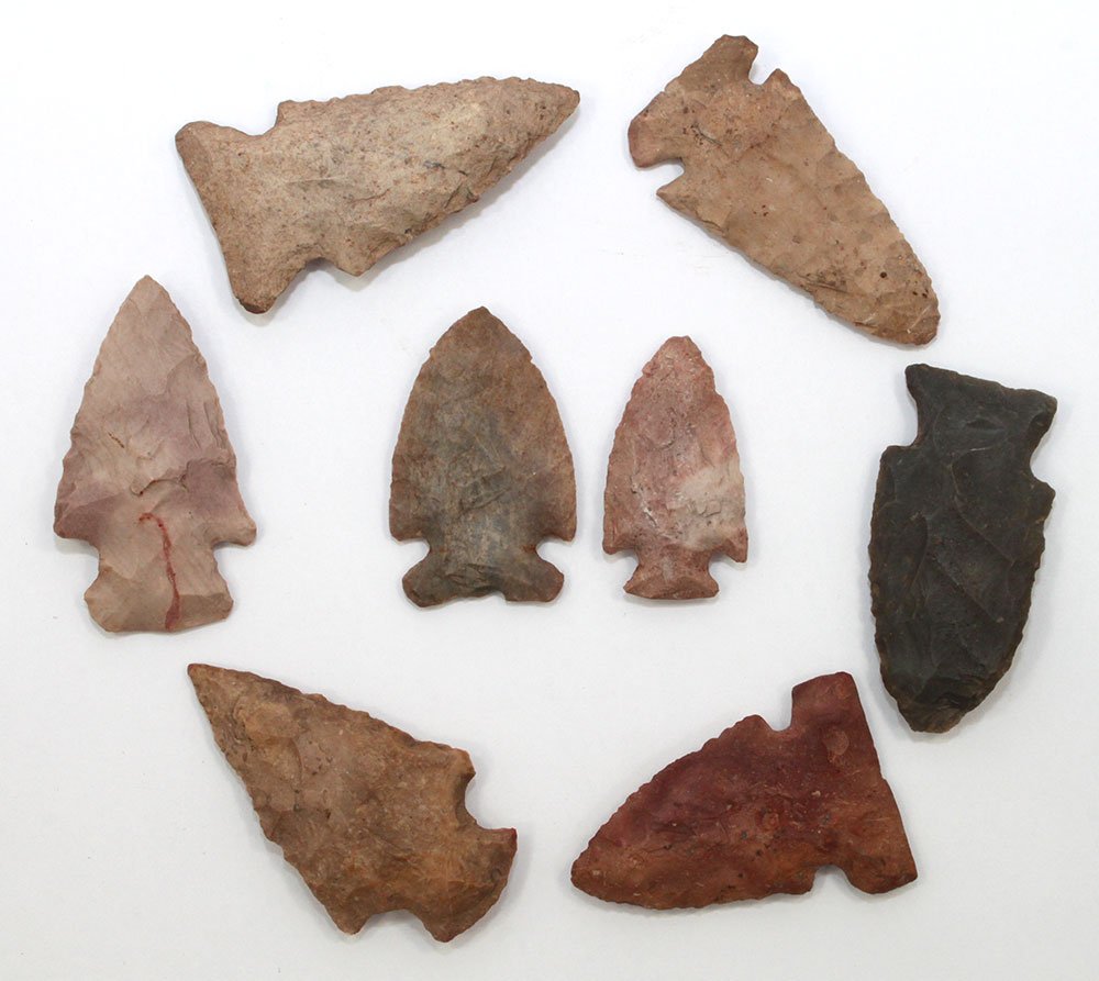 Group of 8 very nice points.  Longest 2 1/8".  From the (1 of 1)