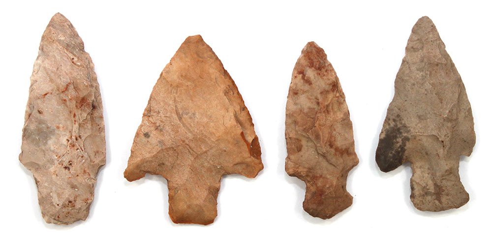 Group of 4 Illinois Points. Longest is 2 5/16". (1 of 1)