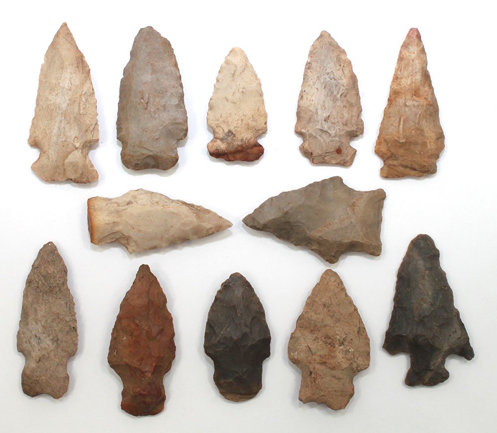 Group of 12 Points.  IL.  Longest is 2 1/4".  From the (1 of 1)